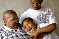 Image: Celina and Pule Seloma with Gift