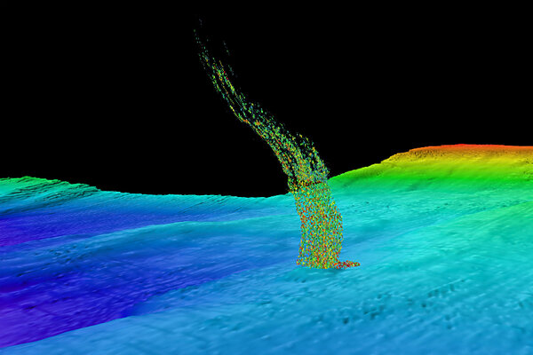 Pacific Ocean methane plumes