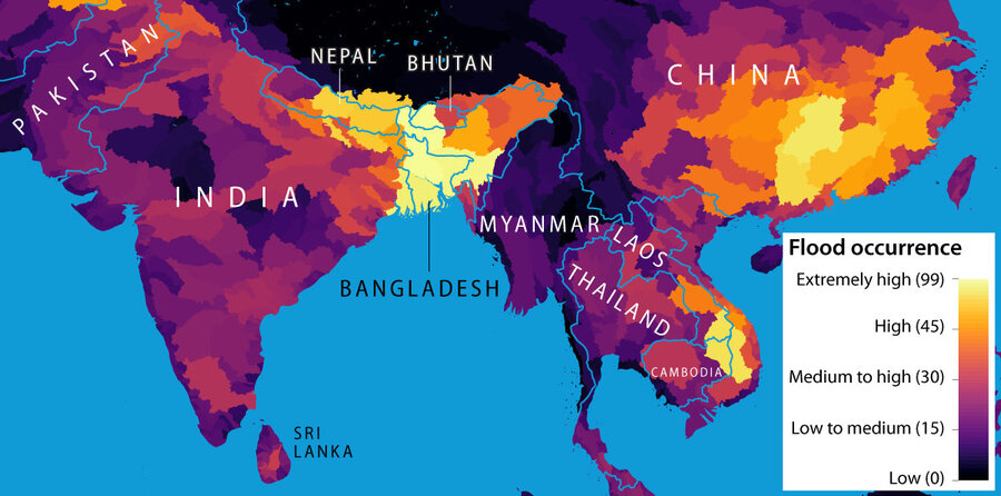 Number of flood occurrences, 1985-2011