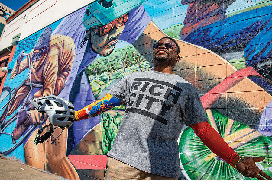 ‘Bicycles kind of saved my life.’ Najari Smith spins a community forward. 1 ‘Bicycles kind of saved my life.’ Najari Smith spins a community forward.