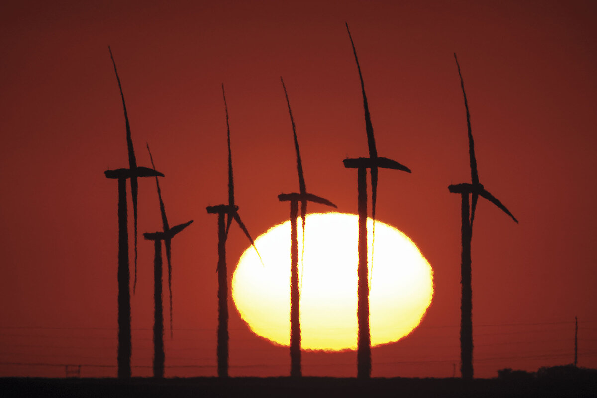 Wind turbines at Buckeye Wind Energy Center in the central part of Kansas came online in December 2015.