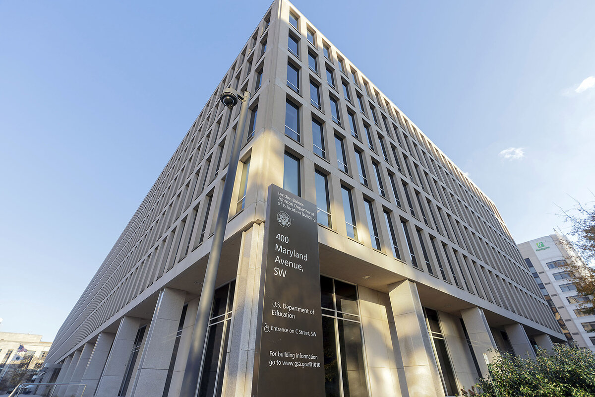 The U.S. Department of Education building is seen in Washington, Dec. 3, 2024.