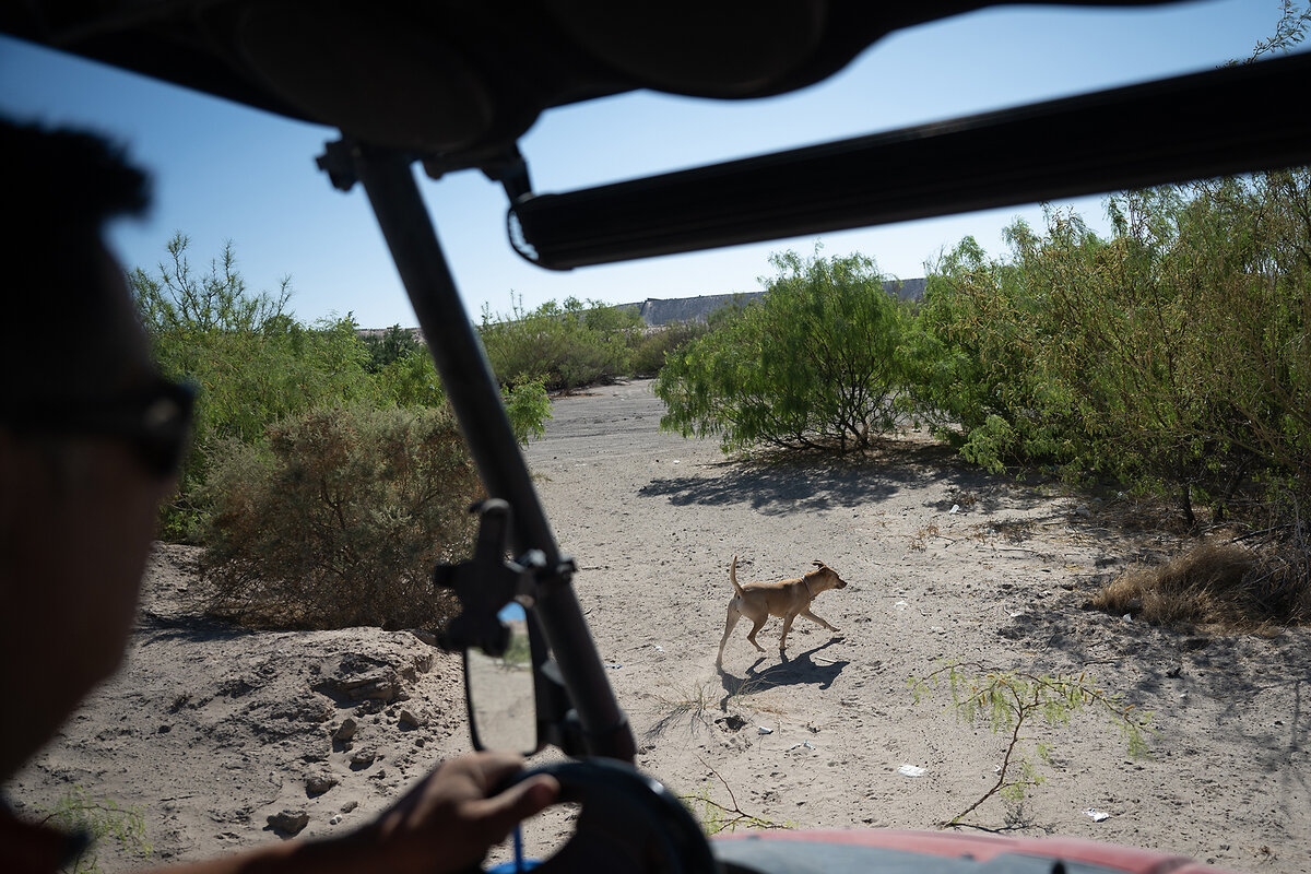 Robert Ardovino drives on his property May 1, 2025, in Sunland Park, New Mexico. Mr. Ardovino鈥檚 restaurant and vacation rental business abuts the U.S.-Mexico border.