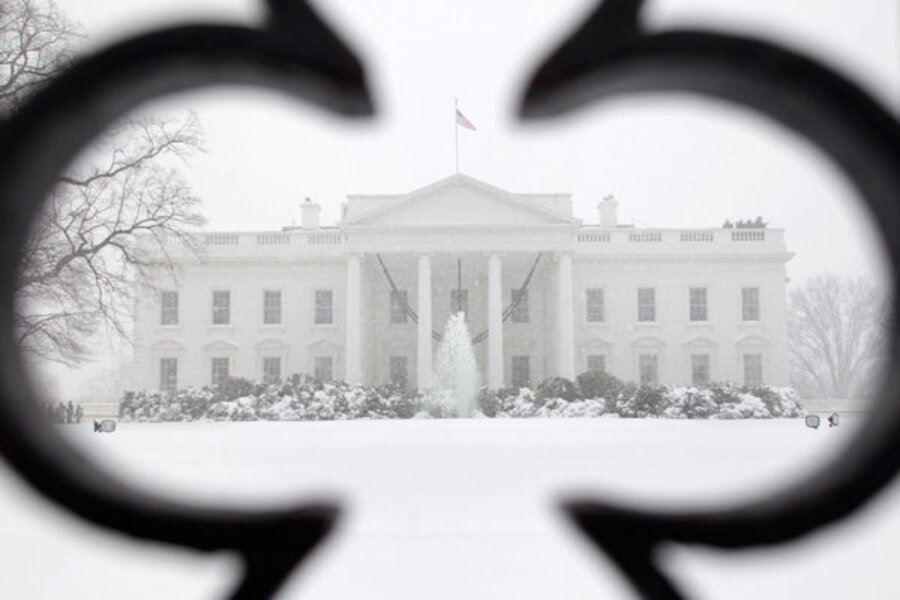 The White House in snow - CSMonitor.com