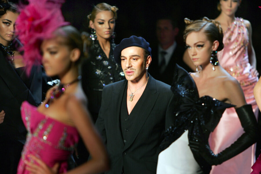 Instead of fired designer John Galliano, Dior staff make an appearance  after the Fashion Show by