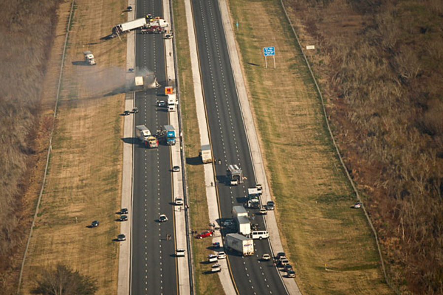 Dozens of vehicles wrecked in pile-up on South African motorway