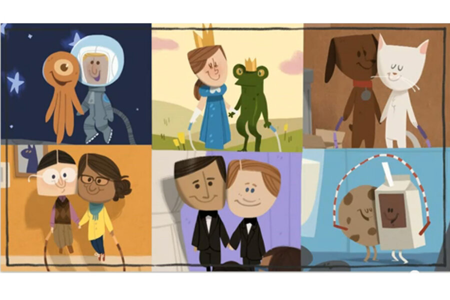 Valentine's Day Google doodle: Does it subtly support gay marriage? - Valentine's Day Google doodle: Does it subtly support gay marriage? -