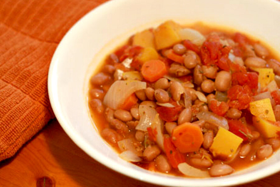 Meatless Monday Winter squash and bean stew