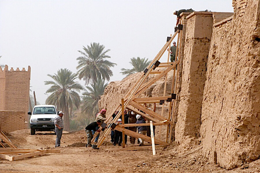 A Race To Shore Up The Ancient Walls Of Babylon Csmonitor Com