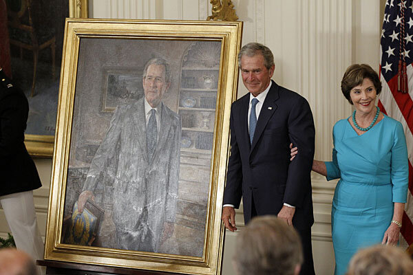 George W. Bush presidential portrait is unveiled. Who paid for it ...