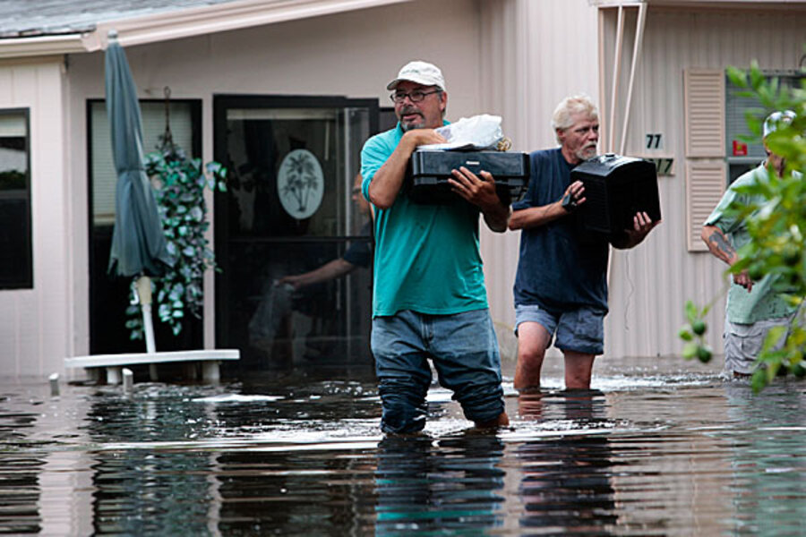 Tropical storm Debby Flooding forces I10 closure in Florida