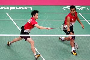 badminton olympics score