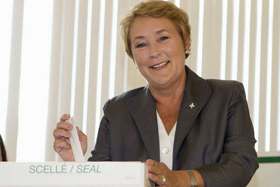 Quebec: 'Lady of concrete' becomes first female premier - CSMonitor.com