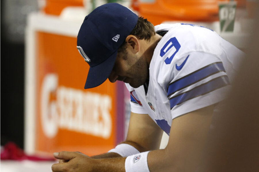 Dallas Cowboys quarterback Tony Romo throws five interceptions in loss to  Chicago Bears