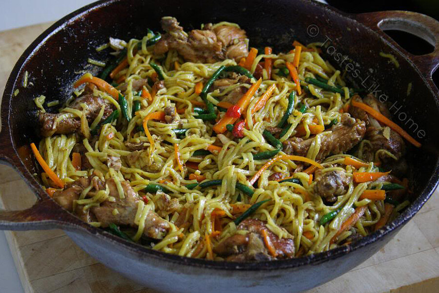 Guyanese-style chicken chowmein - CSMonitor.com