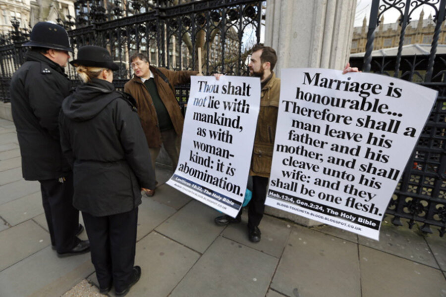 Gay marriage bill debated in UK Parliament - CSMonitor.com