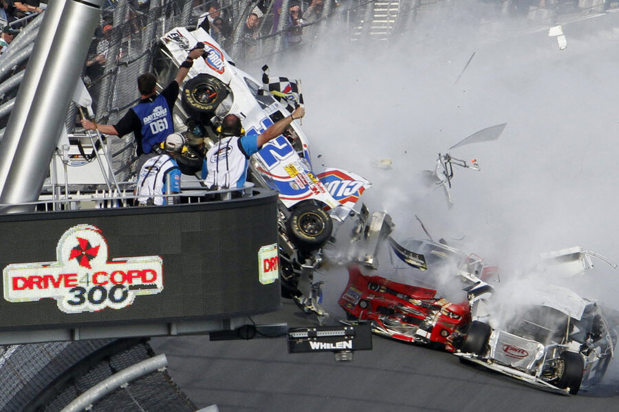 Fans in disbelief after NASCAR crash