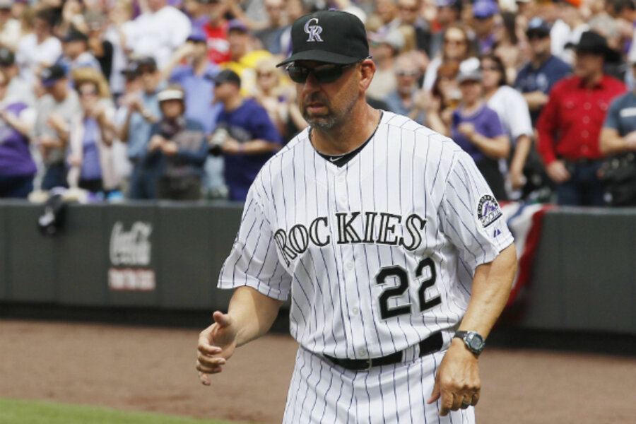 Dante Bichette, Rockies' new hitting coach, also acts as