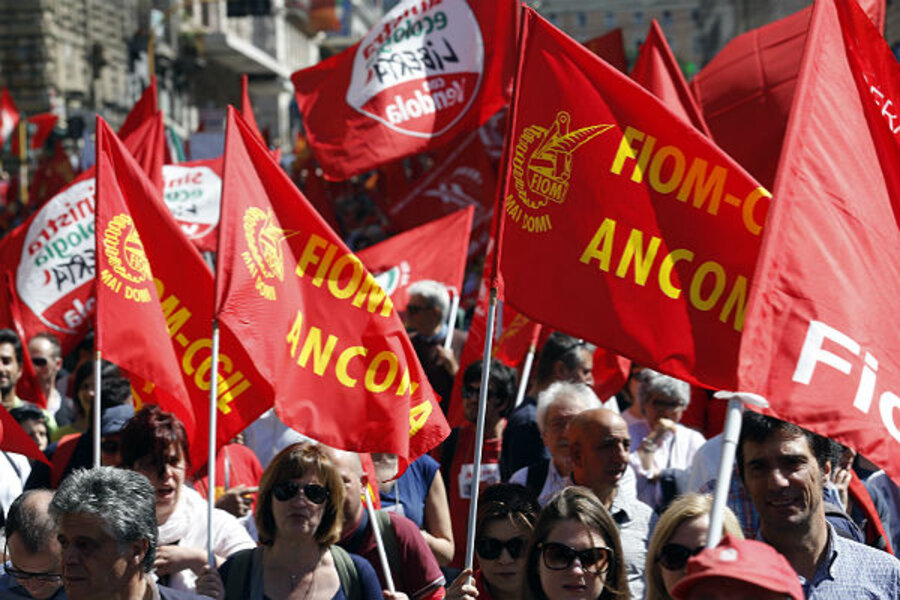 Sea of protesters fills streets in Rome