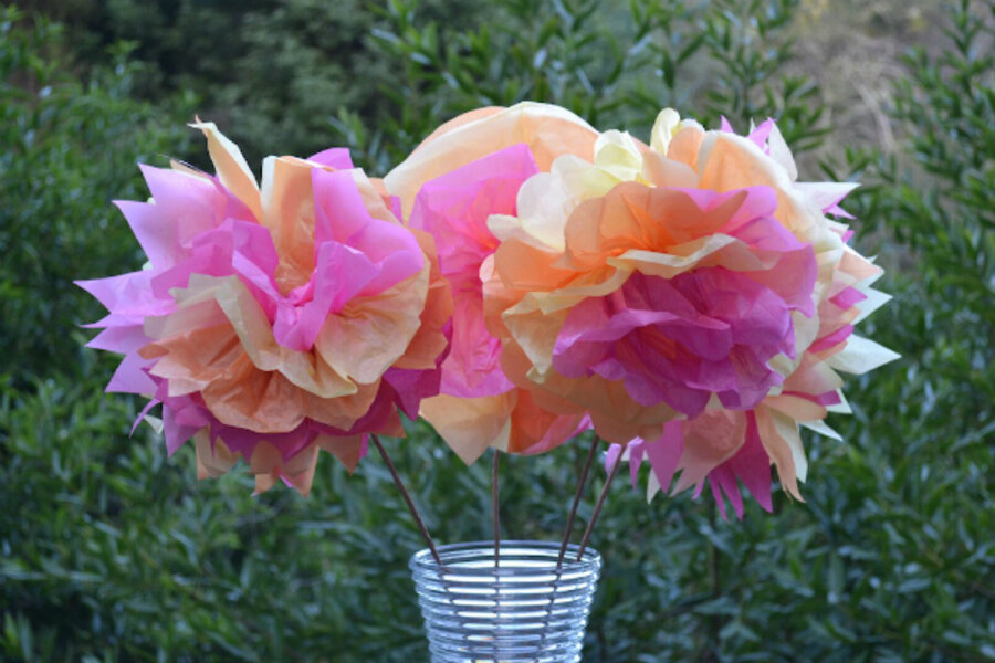 Brighten Someone Special's Day with these Easy Tissue Paper Flowers!