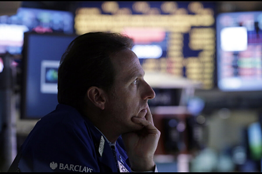 Stocks plummet. Dow drops below 15,000.