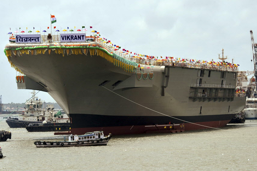 India Aircraft Carrier New Delhi Launches First Home Built Carrier Csmonitor Com