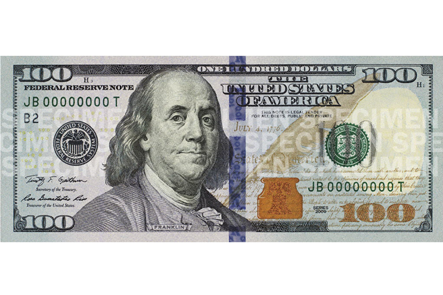 New $100 bill incorporates advanced anti-counterfeiting measures