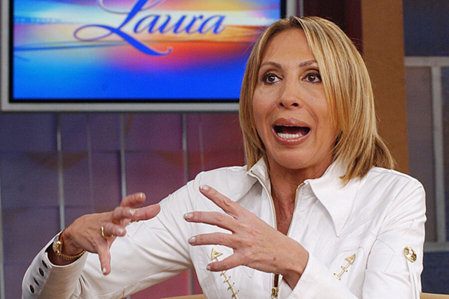 Laura Bozzo, Spanish language TV talk show host, speaks during a interview ...