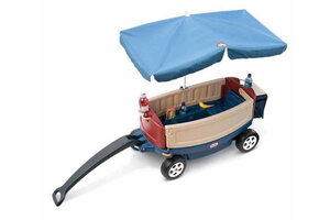radio flyer wagon with canopy and cooler