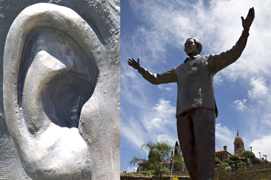 Sculptors ordered to pull rabbit out of Mandela's ear
