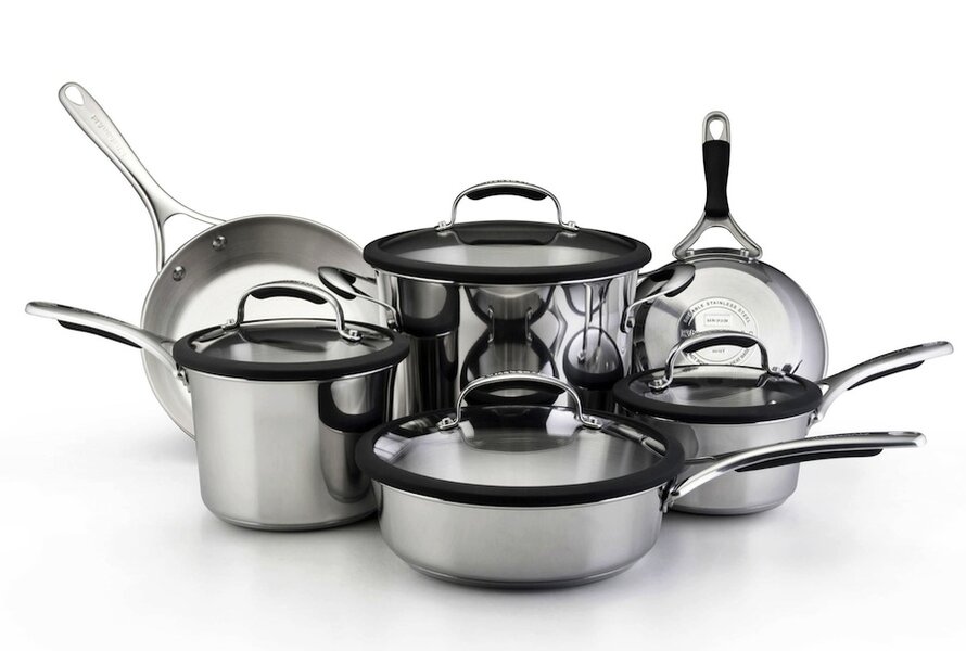 Latin America Hot Sale Cookware Stainless Steel Tall Stock Pot Set