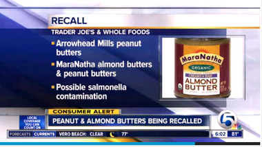 Whole foods almond butter recall