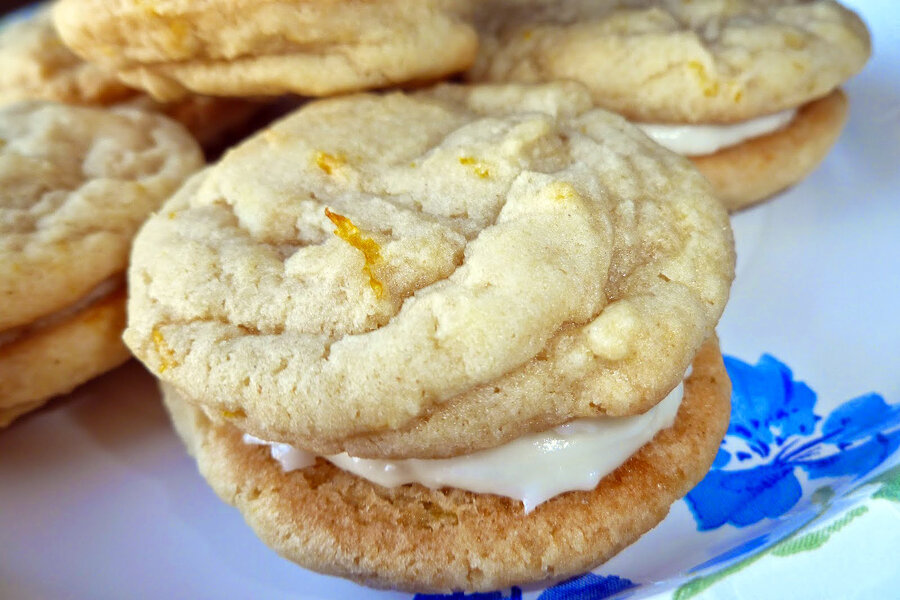 Orange sandwich cookies