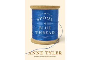 a spool of blue thread