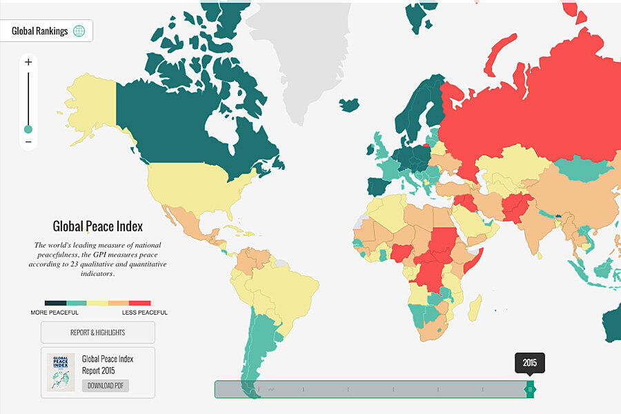 Where In The World Is Peace 2015 Global Peace Index Results Are