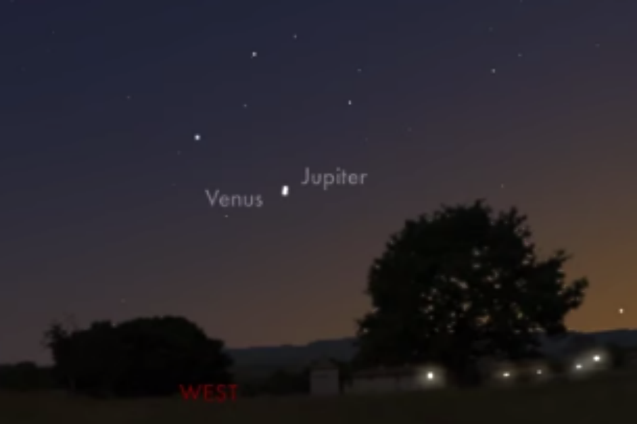 Star Of Bethlehem Jupiter And Venus Converge In Night Sky