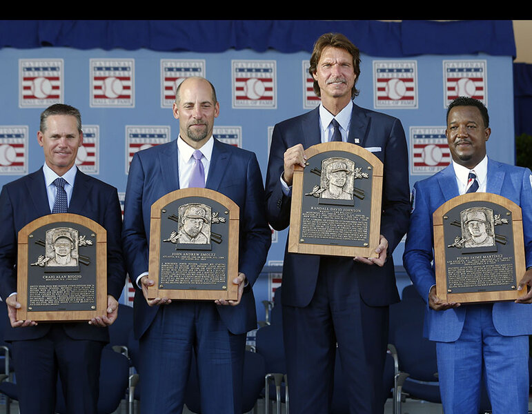 Pedro, 'Big Unit,' Biggio and Smoltz welcomed to Baseball Hall of Fame 