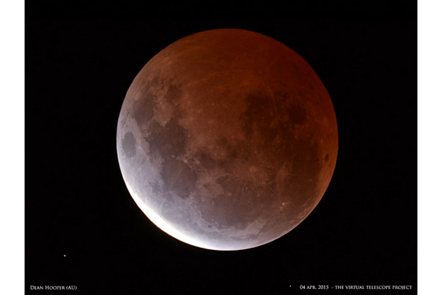 Blood moon 2024 through telescope