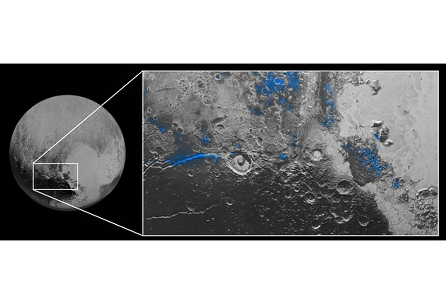 New Horizons images show Pluto has blue skies and red water ice