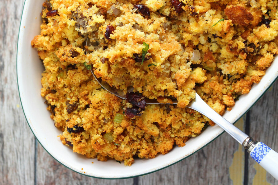 Thanksgiving Side Cornbread And Sausage Stuffing Csmonitor Com