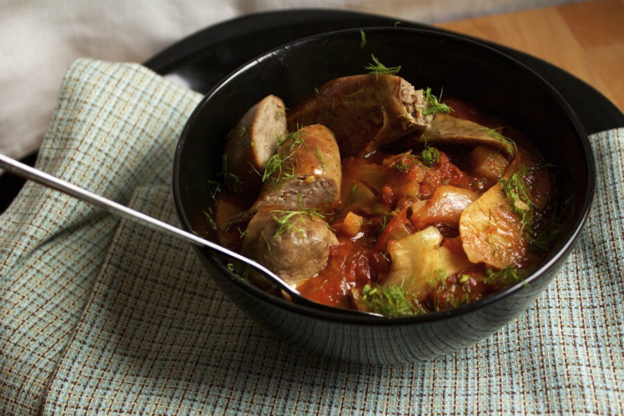 Tomato fennel sausage stew