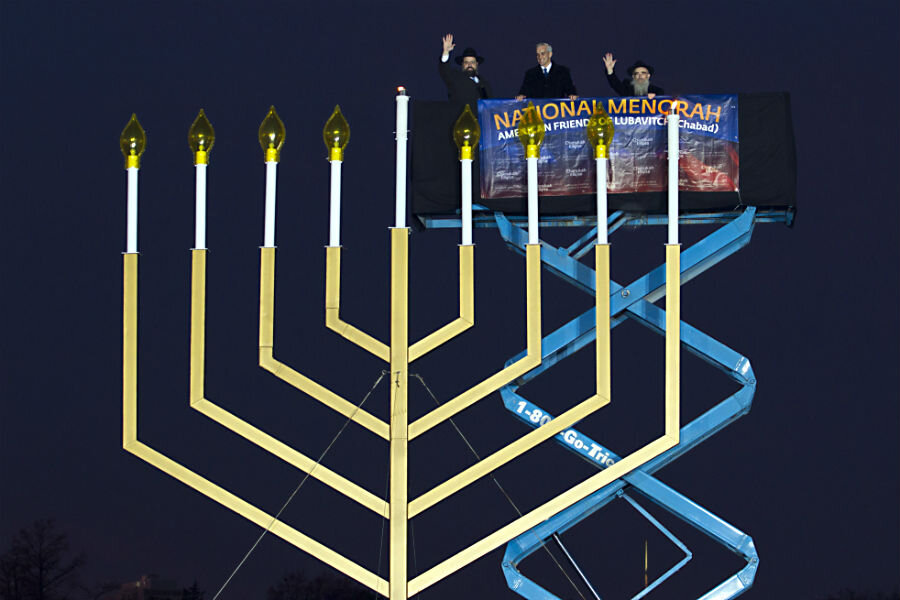 Hanukkah lighting paris