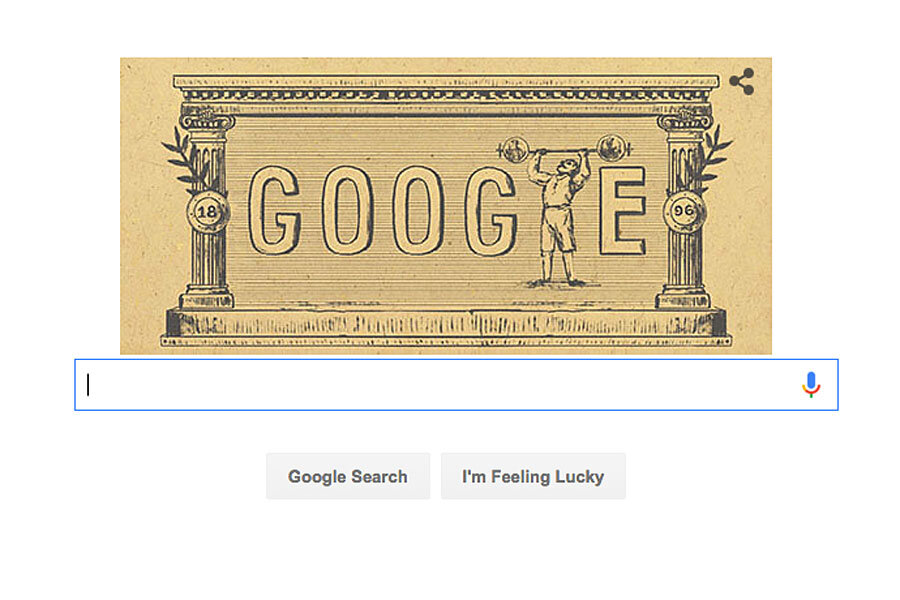 google doodle pays tribute to first modern olympic games csmonitor com