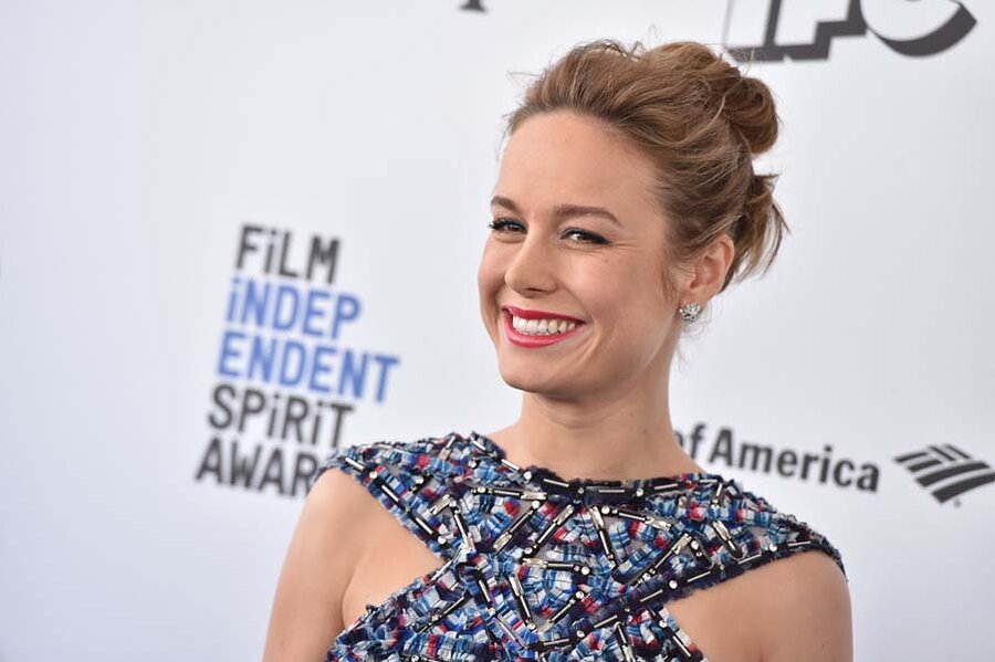 Brie Larson arrives at the Film Independent Spirit Awards in Santa Monica, ...