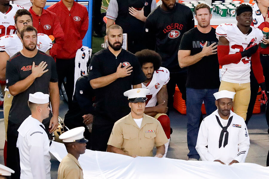 49ers fan salutes burning Kaepernick jersey during national anthem