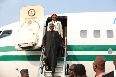 Nigerian president returns, renews vow to stamp out Boko Haram insurgency