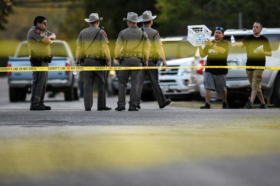 Officials examine scene of Texas mass shooting