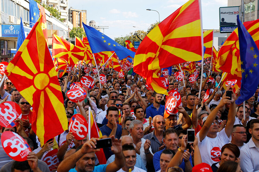 macedonians vote on their country s name will they follow heart or