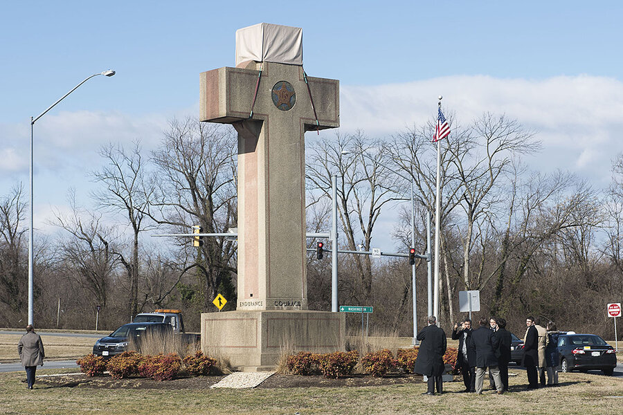 It's 40 feet tall and concrete. Is 'Peace Cross' a civic or