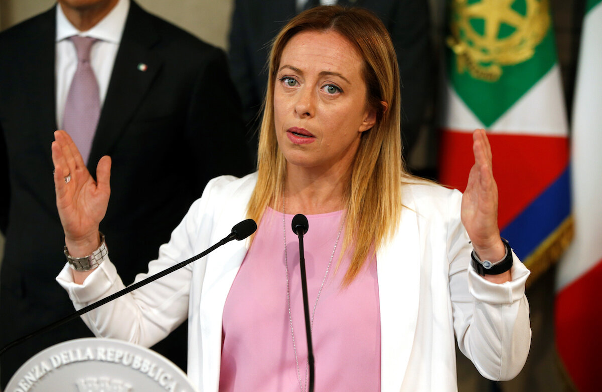 Is Giorgia Meloni the new champion of Italy's far-right? - CSMonitor.com, image size:1200x782